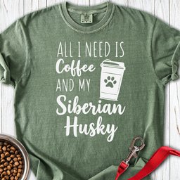 Husky Coffee Premium Tee Gift For Dog Lover