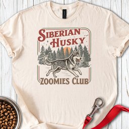 Husky Zoomies Club T Shirt Gift For Dog Lover