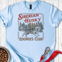 Husky Zoomies Club T Shirt Gift For Dog Lover