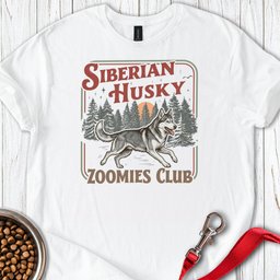 Husky Zoomies Club T Shirt Gift For Dog Lover