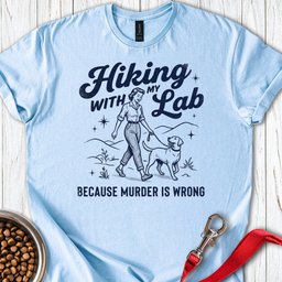 Hiking With My Lab T Shirt Gift For Dog Lover