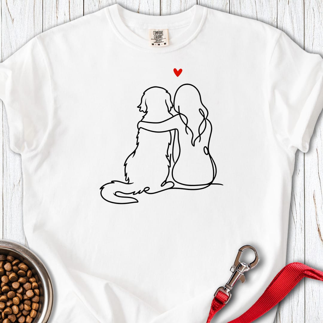 Flat Coated Retriever Hug Premium Tee Gift For Dog Lover