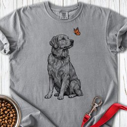 Golden Retriever Butterfly Premium Tee Gift For Dog Lover
