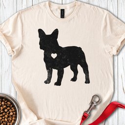 French Bulldog Silhouette T Shirt Gift For Dog Lover