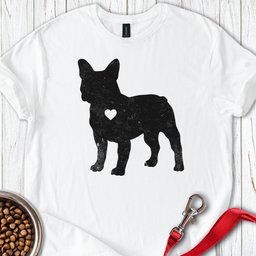 French Bulldog Silhouette T Shirt Gift For Dog Lover