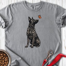 Dutch Shepherd Butterfly Premium Tee Gift For Dog Lover