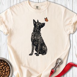 Dutch Shepherd Butterfly Premium Tee Gift For Dog Lover