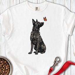 Dutch Shepherd Butterfly Premium Tee Gift For Dog Lover