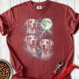 Harlequin Great Dane Moon Retro Premium Tee Gift For Dog Lover