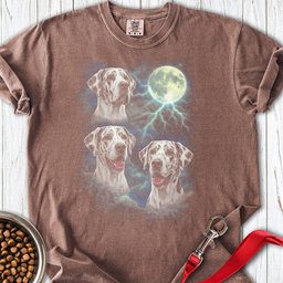 Harlequin Great Dane Moon Retro Premium Tee Gift For Dog Lover