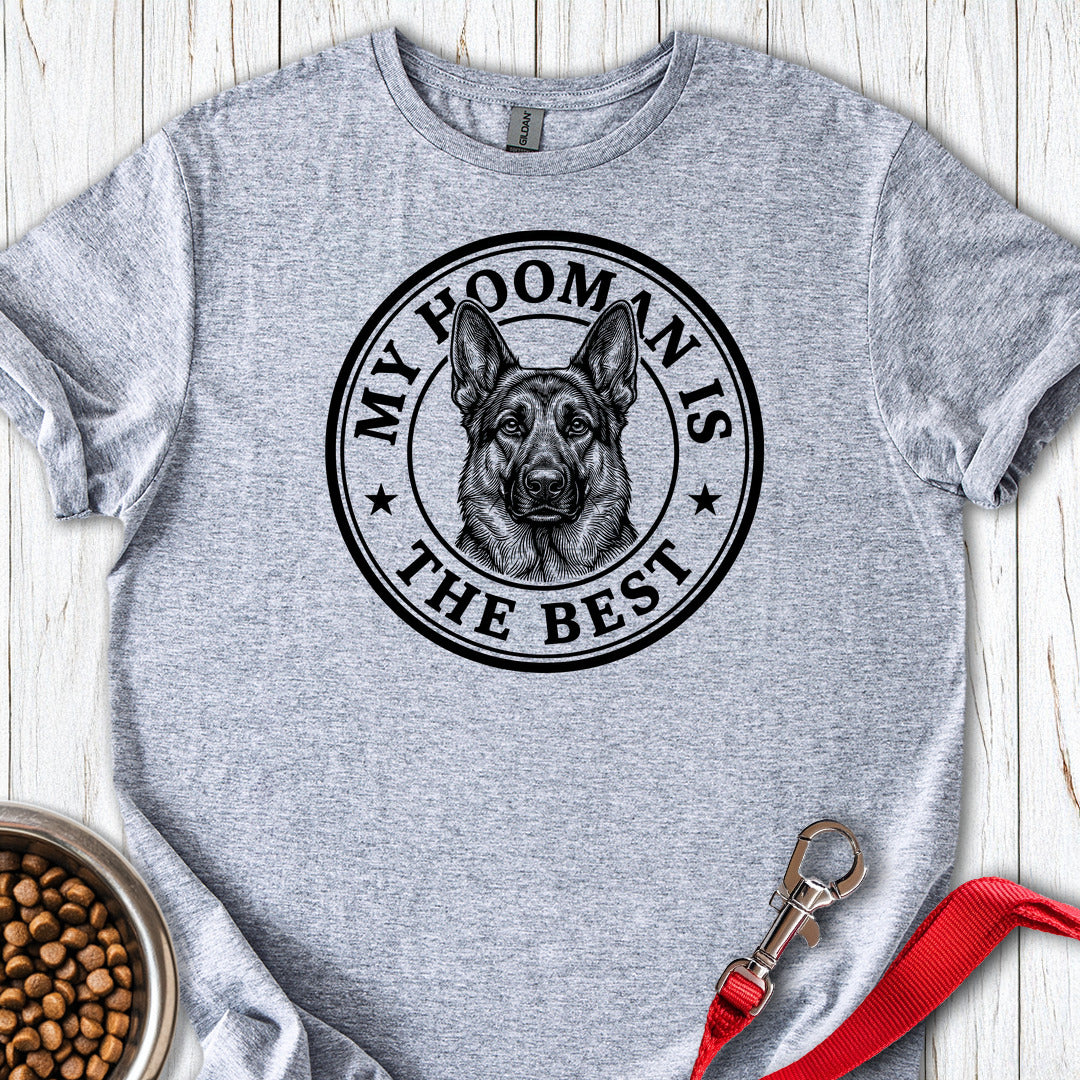 German Shepherd My Hooman T Shirt Gift For Dog Lover
