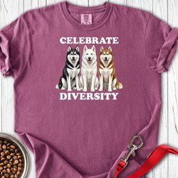 Huskies Celebrate Diversity Premium Tee Gift For Dog Lover
