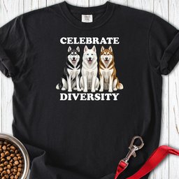 Huskies Celebrate Diversity Premium Tee Gift For Dog Lover
