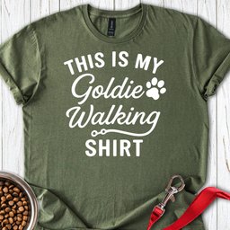 Golden Retriever Walking T Shirt Gift For Dog Lover