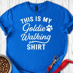 Golden Retriever Walking T Shirt Gift For Dog Lover