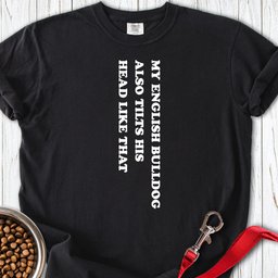 English Bulldog Tilts His Head Premium Tee Gift For Dog Lover