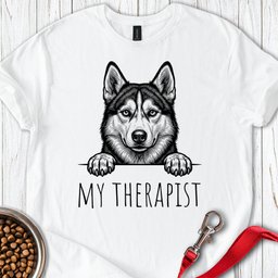 Husky Therapist T Shirt Gift For Dog Lover