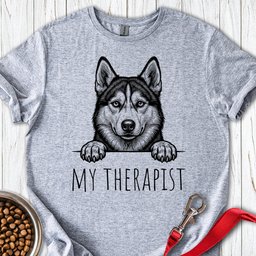 Husky Therapist T Shirt Gift For Dog Lover