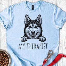Husky Therapist T Shirt Gift For Dog Lover