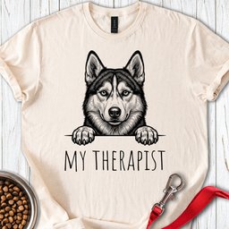 Husky Therapist T Shirt Gift For Dog Lover