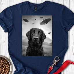 Flat Coated Retriever Ufo T Shirt Gift For Dog Lover