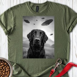 Flat Coated Retriever Ufo T Shirt Gift For Dog Lover