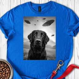 Flat Coated Retriever Ufo T Shirt Gift For Dog Lover