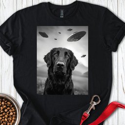 Flat Coated Retriever Ufo T Shirt Gift For Dog Lover