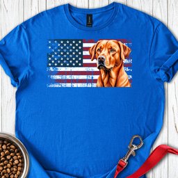 Fox Red Labrador USA Flag T Shirt Gift For Dog Lover