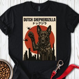 Dutch Shepherdzilla T Shirt Gift For Dog Lover