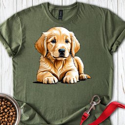 Golden Retriever Puppy T Shirt Gift For Dog Lover