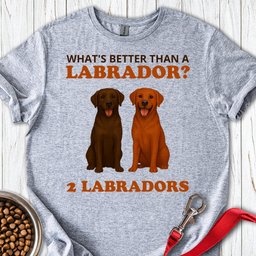 Fox Red And Chocolate Labrador T Shirt Gift For Dog Lover