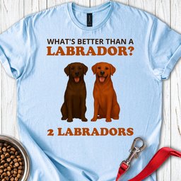 Fox Red And Chocolate Labrador T Shirt Gift For Dog Lover