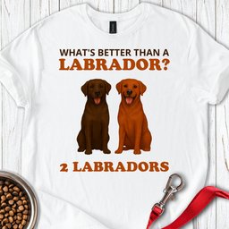 Fox Red And Chocolate Labrador T Shirt Gift For Dog Lover