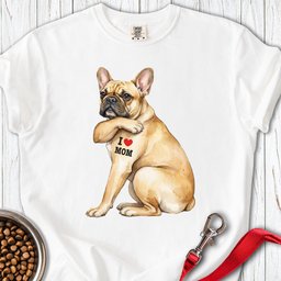French Bulldog I Love Mom Premium Tee Gift For Mom