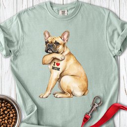 French Bulldog I Love Mom Premium Tee Gift For Mom