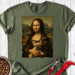 French Bulldog Mona Lisa T Shirt Gift For Dog Lover