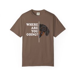 Dachshund Where Are You Going Black And Tan Premium Tee Gift For Dog Lover
