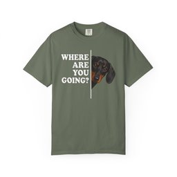 Dachshund Where Are You Going Black And Tan Premium Tee Gift For Dog Lover