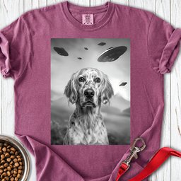 English Setter Ufo Premium Tee Gift For Dog Lover