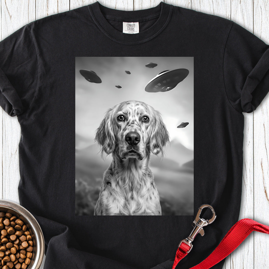 English Setter Ufo Premium Tee Gift For Dog Lover