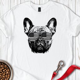 French Bulldog USA T Shirt Gift For Dog Lover