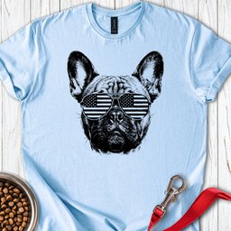 French Bulldog USA T Shirt Gift For Dog Lover