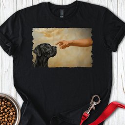 God Creates Black Great Dane T Shirt Gift For Dog Lover