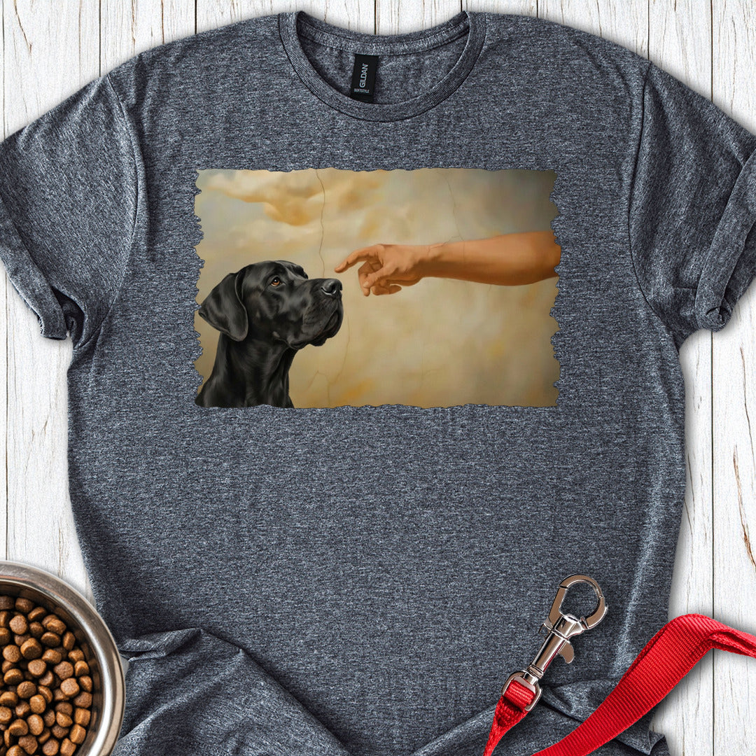 God Creates Black Great Dane T Shirt Gift For Dog Lover