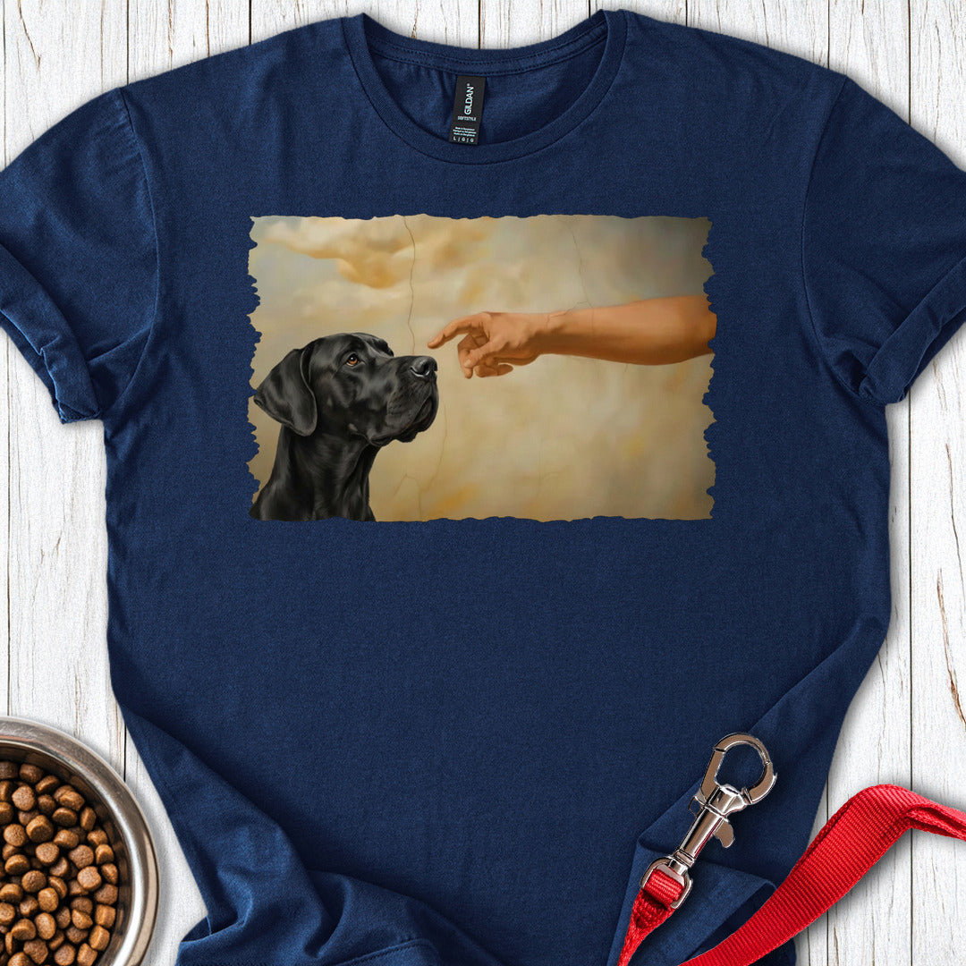God Creates Black Great Dane T Shirt Gift For Dog Lover