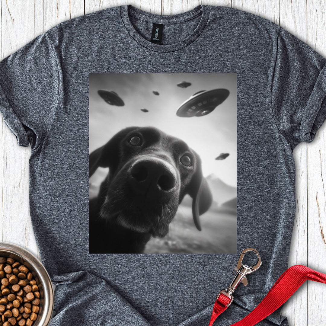 Funny Labrador Ufo T Shirt Gift For Dog Lover