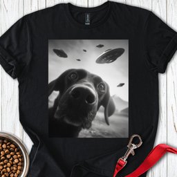 Funny Labrador Ufo T Shirt Gift For Dog Lover