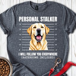 Funny Yellow Labrador Mugshot T Shirt Gift For Dog Lover