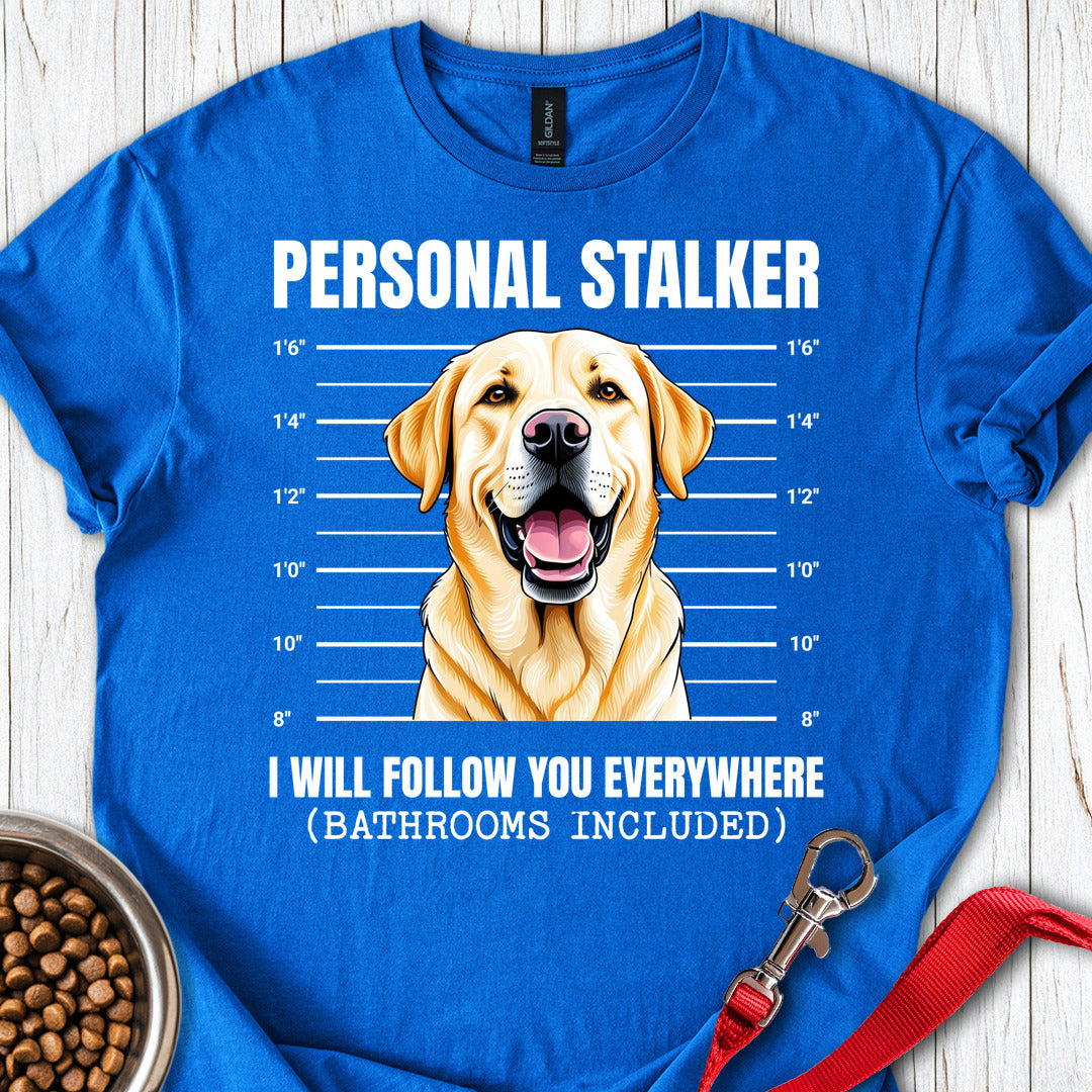 Funny Yellow Labrador Mugshot T Shirt Gift For Dog Lover